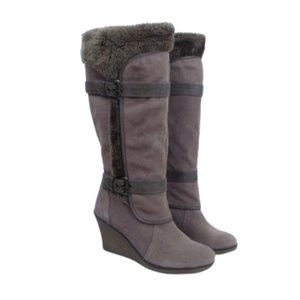 Baretraps Wedge Suede Boots Aletta 9.5